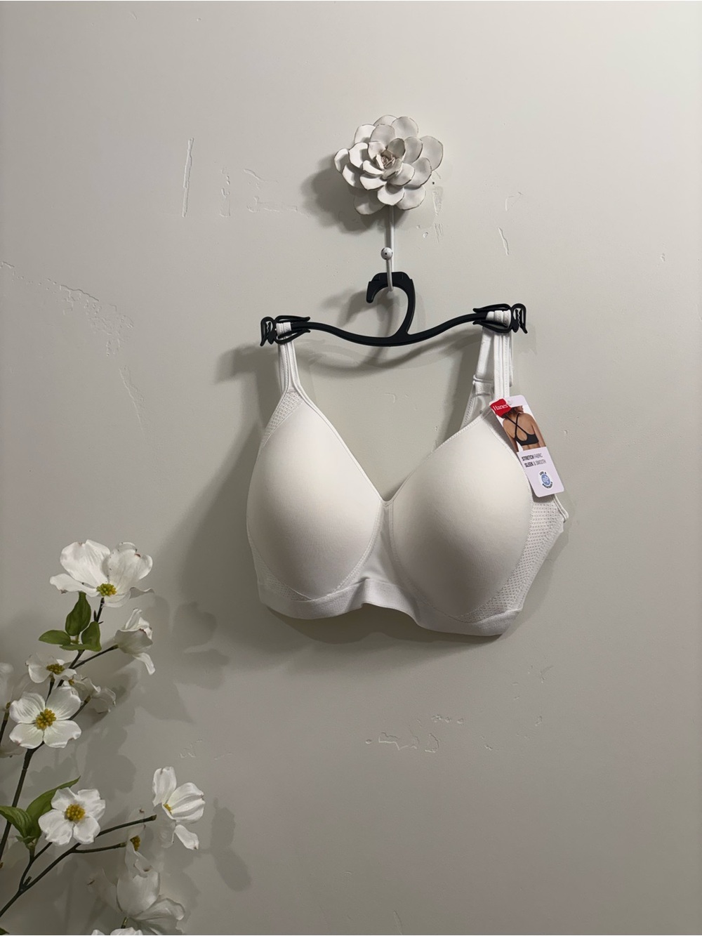 Wireless Full Coverage Comfort Bra - White